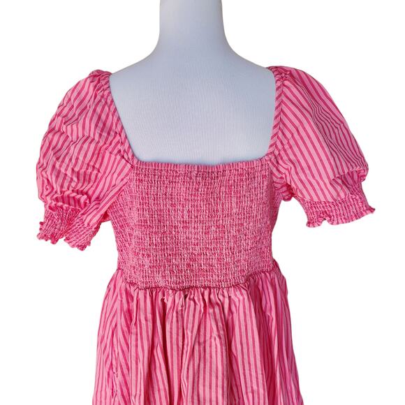 Draper James Pink Stripe Cam Smocked Dress Cotton Women’s Plus Size 1X - Picture 12 of 14